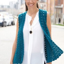 Drapey Crochet Vest in Caron Simply Soft Collection - Downloadable PDF ...