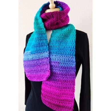 Easy Beginner Double Crochet Scarf - BePatterns