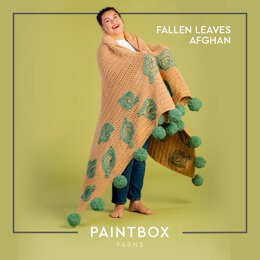 Fallen Leaves Afghan - Free Blanket Crochet Pattern For Home in Paintbox Yarns Wool Mix Super Chunky by Paintbox Yarns