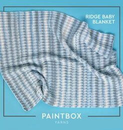 Ridge Baby Blanket - Free Crochet Pattern For Babies in Paintbox Yarns Baby DK Prints by Paintbox Yarns