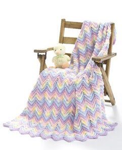Crochet Ripple Baby Blanket in Caron Simply Soft & Simply Soft Ombre - Downloadable PDF