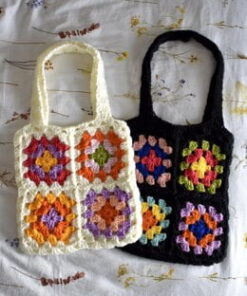 Granny squares tote bag