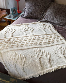 Tree Of Life Afghan in Lion Brand Wool-Ease - 90360AD