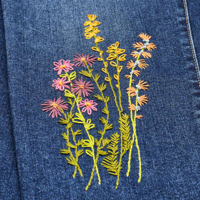 ANCHOR HAND EMBROIDERY ON JEANS - Bepatterns