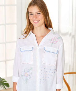 ANCHOR HAND EMBROIDERED BLOUSE