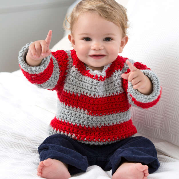 RED HEART GO TEAM GO! BABY SWEATER