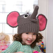 RED HEART ELEPHANT HAT