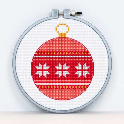 BAUBLES FOR THE TREE CROSS STITCH