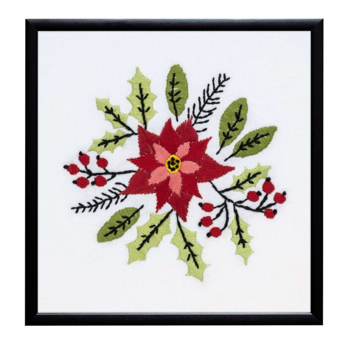 LOVELY POINSETTIA EMBROIDERY DESIGN