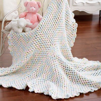 BERNAT ROUND BLANKET TO CROCHET - BePatterns