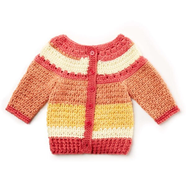 BERNAT BABY STRIPES SWEATER - Free Crochet patterns