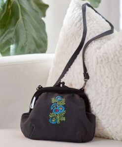 COATS & CLARK EMBROIDERED PURSE