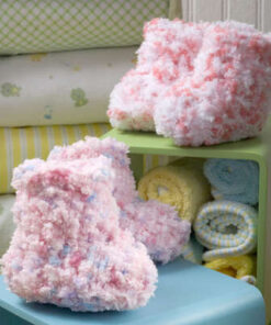 RED HEART COTTON CANDY BOOTIES