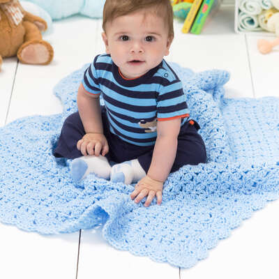 RED HEART ONE-BALL BABY BLANKET