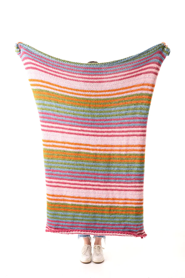 Mixed Stripe Throw (Knit)