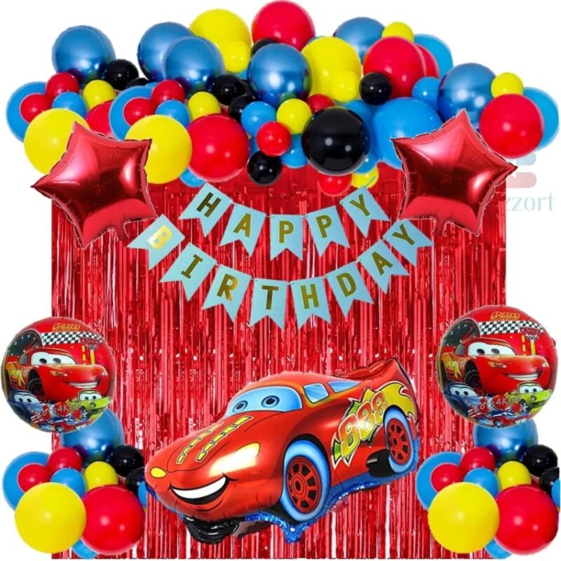 Car Theme Birthday Decoration at Home