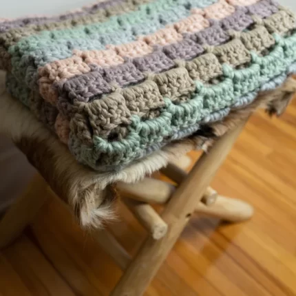 Barella Striped Blanket (Crochet)