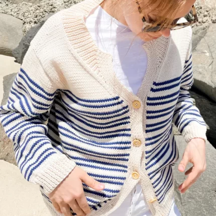 Coastal Striped Cardigan (Knit)