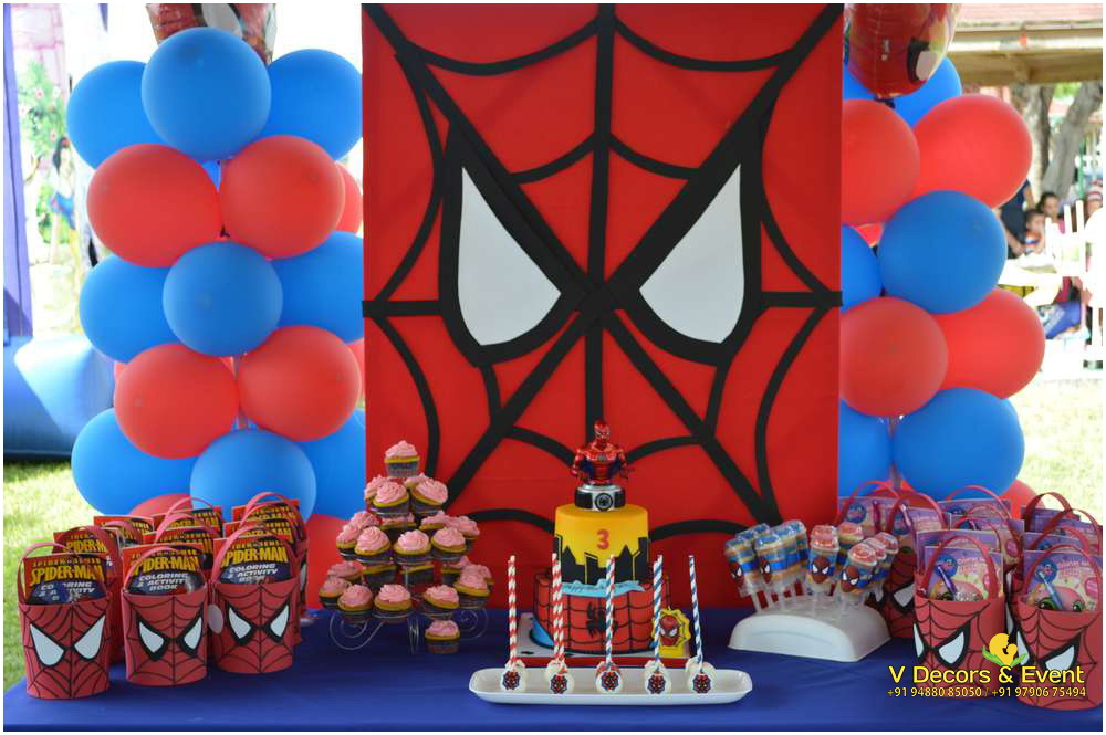 Spiderman Birthday Decoration Ideas At Home