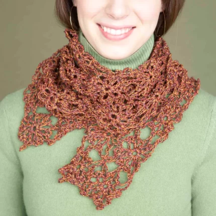 Trail of Blossoms Scarf (Crochet) - Version 2