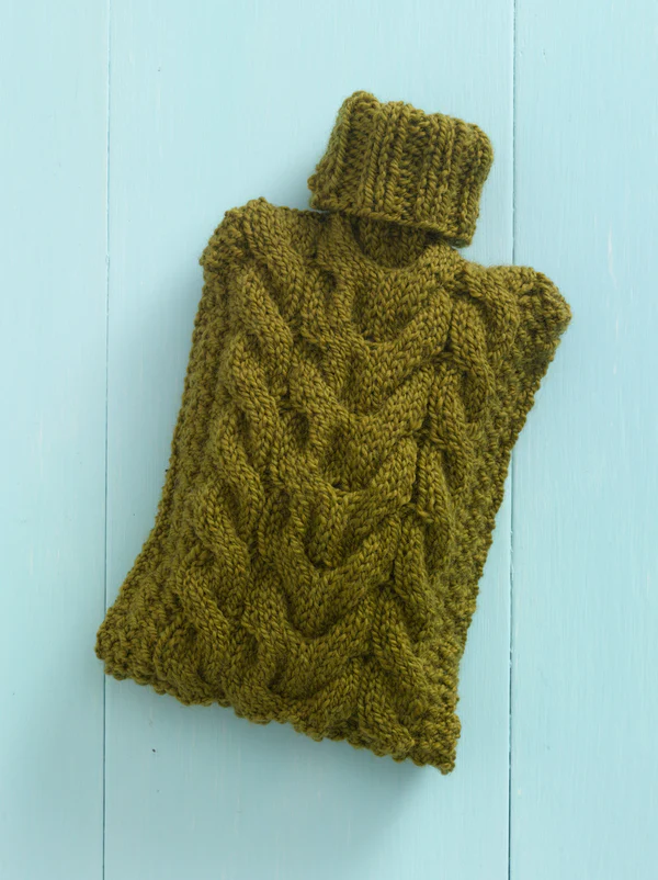 Pure Warmth Hot Water Bottle Cover Pattern (Knit