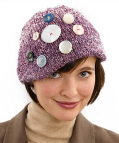 All Buttoned Up Decorated Cap Pattern (Knit)