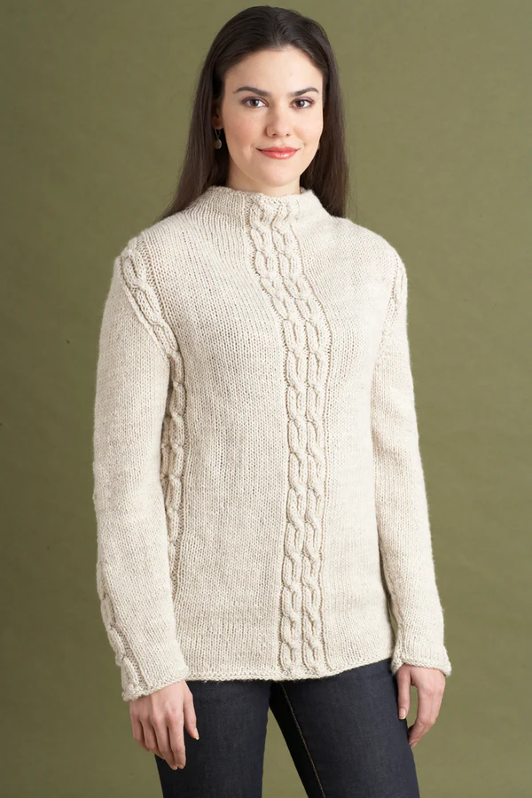 Cabled Sweater Pattern (Knit) - BePatterns