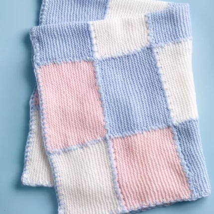Faux Patchwork Baby Blanket Pattern (Knit)