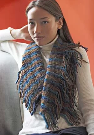 Fringed Felted Scarf Pattern (Knit)