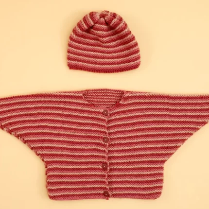 Knit Pink Bubblegum Baby Set Pattern (Knit)