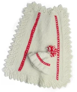 Queen of Hearts lace edged Newborn Blanket Pattern (Knit)
