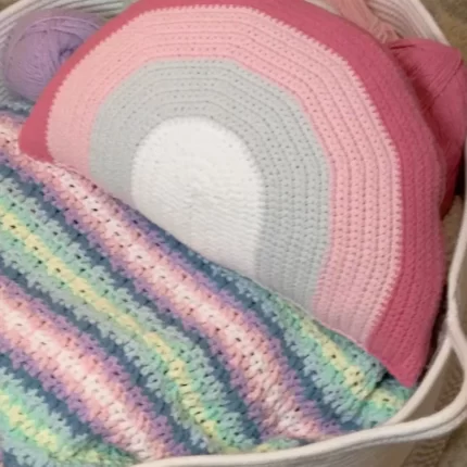Rainbow Pillow (Crochet) - Version 2