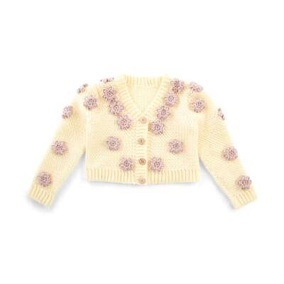 RED HEART FLOWER PASSION CROCHET CARDIGAN-034113M RED HEART FLOWER PASSION CROCHET CARDIGAN