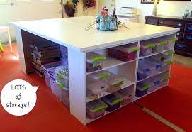 Craft Tables with Storage