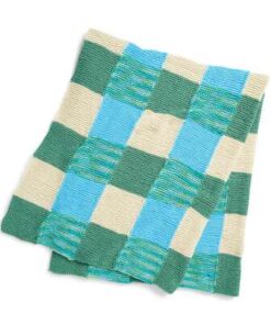 CARON JOIN-AS-YOU-GO CHECKERBOARD KNIT BLANKET