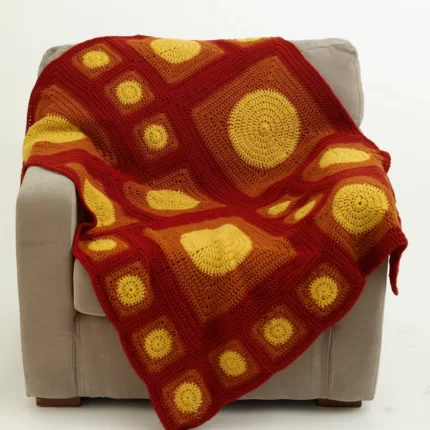 Circles To Squares Afghan Pattern (Crochet) - Version 1