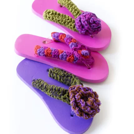 Posy Ruffle Flip Flops Pattern (Crochet)