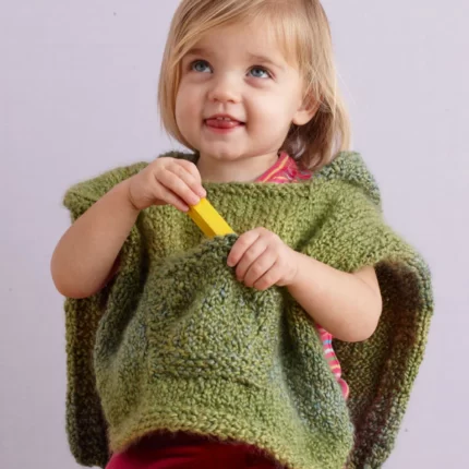 Hooded Baby Poncho Pattern (Knit) - Version 5