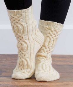 PATONS CABLES AND RIBS KNIT SOCKS