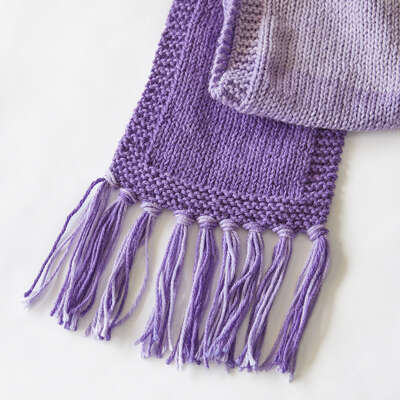 SIMPLE OMBRE KNIT SCARF