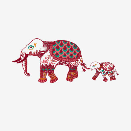 Indian Elephant Embroidery Pattern