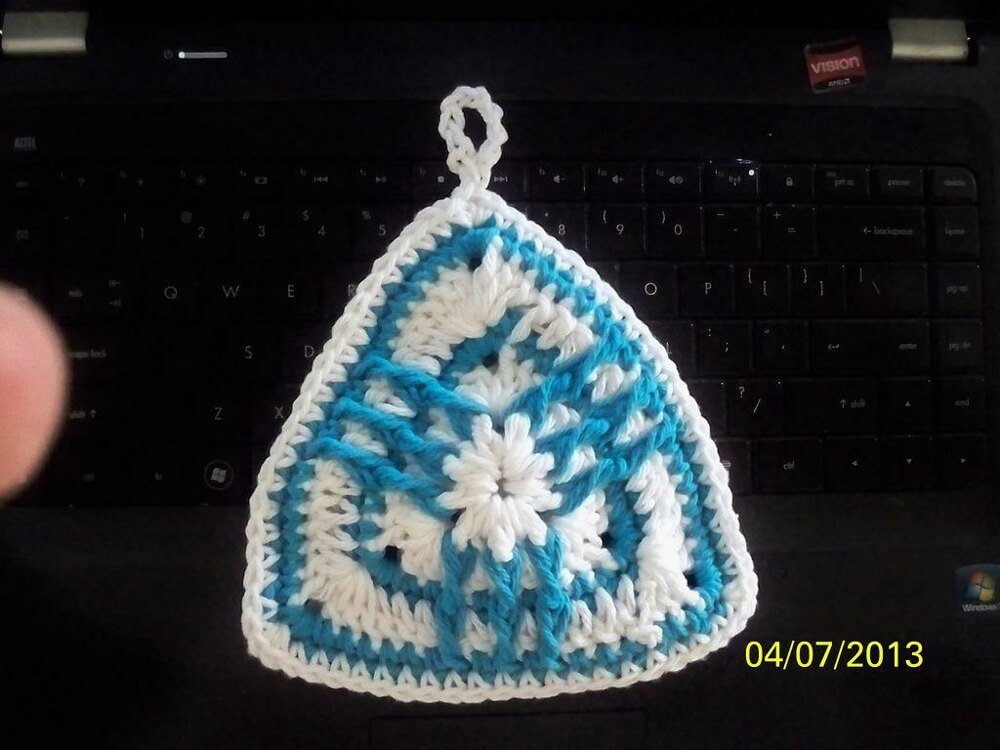 Crochet Triangle Potholder Crochet Triangle Potholder