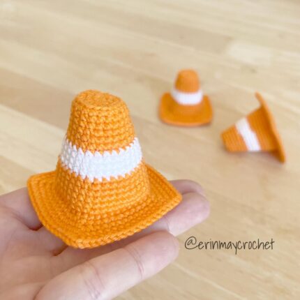 Mini Traffic Cone Amigurumi Crochet Pattern