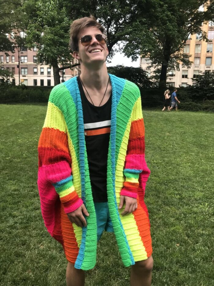 Rainbow Pride Cardigan Crochet Pattern