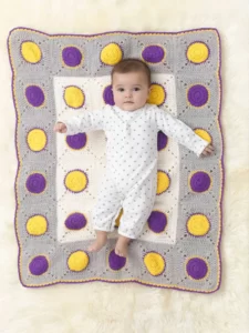 Project Type
Afghan
Yarn Used
Modern Baby® - 924
Pattern Size Options
One Size
Pattern Yarn Weight
3 Light / DK
Dimensions Detail
About 30 x 36 in. (76 x 91.5 cm)
Pattern Corrections
No
Pattern Craft
Crochet
Made For
Baby