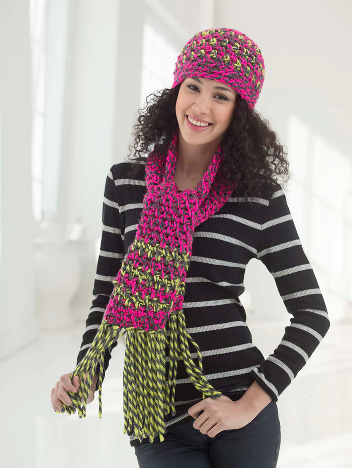 Electric Mix Hat And Scarf Set