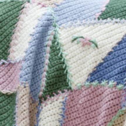 Embroidered Crazy Quilt Afghan