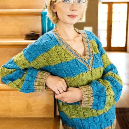 Basketweave Stripe Sweater