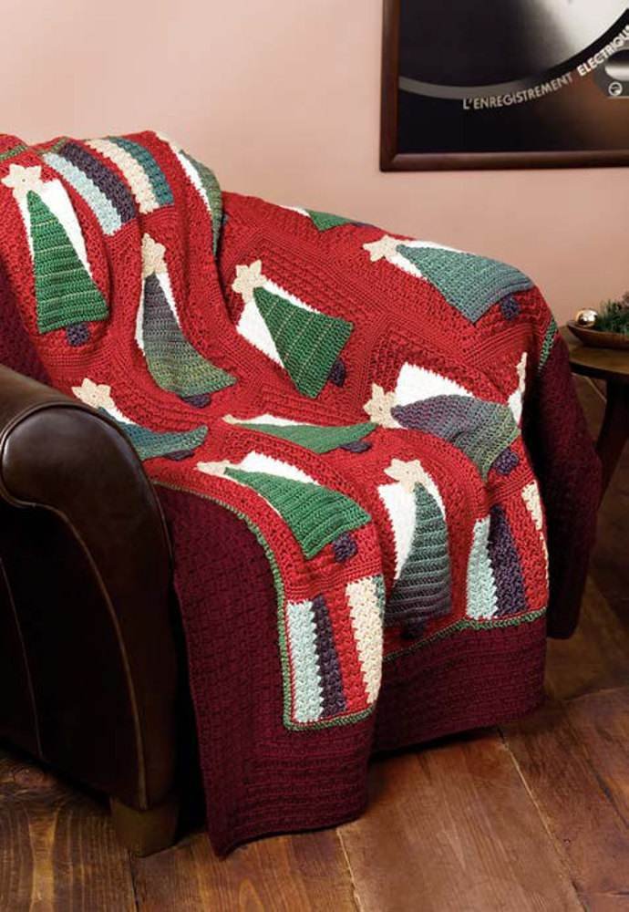 "Cozy Crochet Christmas Tree Blanket Pattern for Festive Holidays