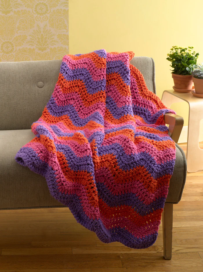 Blazing Ripple Throw - Bepatterns